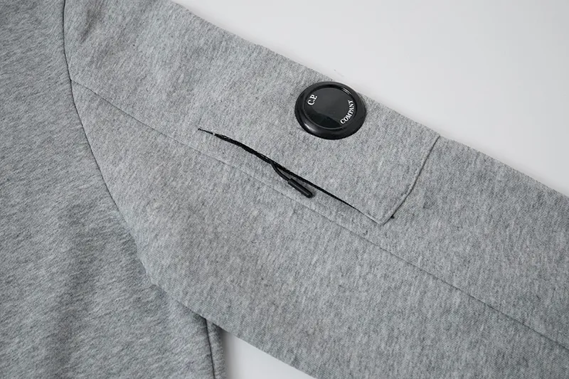 H 6063 C P.company. Side pocket glasses decoration autumn and winter New Arrival cardigan zipper terry sweatshirt jacket Color: Black White Gray Army Green Navy Blue Sizes: M-XXL Item No.: H 6063